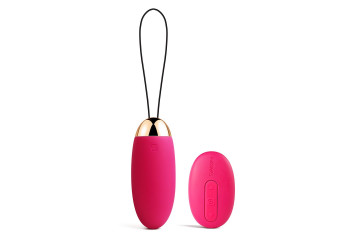 Сливово-розовое виброяйцо Elva с пультом ДУ