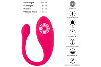 Розовое виброяйцо KORAL RC Love Ball