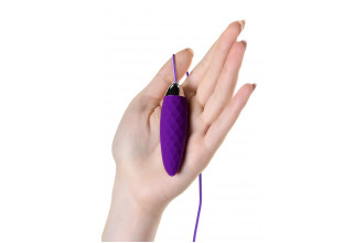 Фиолетовое узенькое виброяйцо с пультом управления A-Toys Cony, работающее от USB