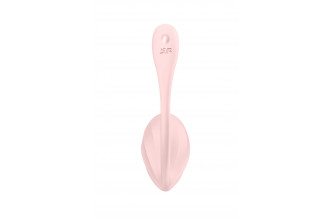 Розовое виброяйцо Ribbed Petal с пультом ДУ