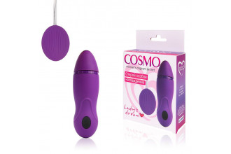Фиолетовое виброяйцо Cosmo с пультом управления вибрацией