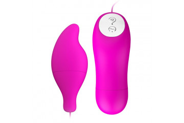 Лиловое виброяйцо Pleasure Shell в форме капли