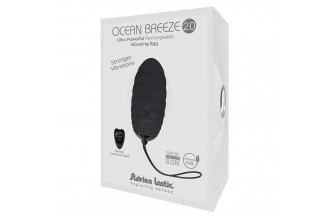 Черное виброяйцо с пультом ДУ Ocean Breeze 2.0 + LRS