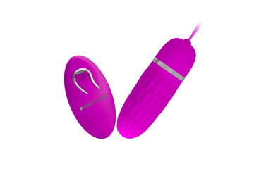 Лиловое виброяичко Dawn с дистанционным управлением - 9,2 см.