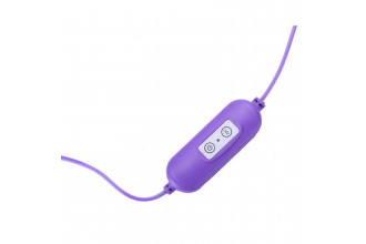 Фиолетовые гладкие виброяйца, работающие от USB