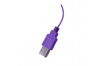 Фиолетовые гладкие виброяйца, работающие от USB