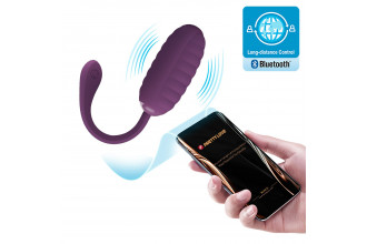 Фиолетовое виброяйцо Casper с управлением через приложение