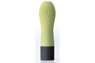 Салатовый рифленый мини-вибратор IROHA ZEN MATCHA - 12,7 см.