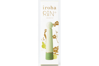 Салатовый вибратор с шаровидной мягкой головкой IROHA Rin+ Hisui - 16 см.