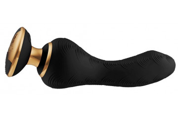 Черный вибростимулятор SANYA - 18,5 см.