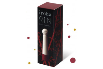 Бежевый вибратор с шаровидной мягкой головкой IROHA Rin Akane - 14,8 см.
