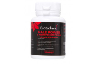 Капсулы для мужчин Erotichard male power с пантогематогеном - 20 капсул (0,370 гр.)