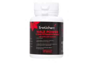 Капсулы для мужчин Erotichard male power с пантогематогеном - 20 капсул (0,370 гр.)