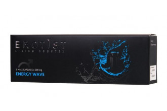 Капсулы для мужчин в среде-активаторе Erotist ENERGY WAVE для усиления эрекции - 5 капсул (500 мг.)