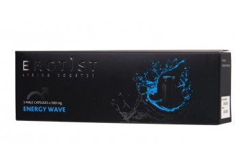 Капсулы для мужчин в среде-активаторе Erotist ENERGY WAVE для усиления эрекции - 5 капсул (500 мг.)