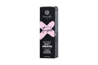 Возбуждающий гель с эффектом вибрации и охлаждения Triple X 3 in 1 Unisex Pleasure Enhancer Gel - 15 мл.