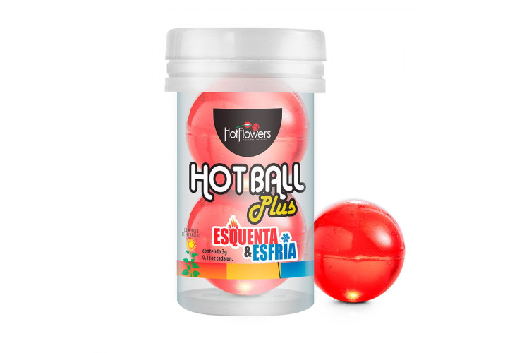 Лубрикант на масляной основе Hot Ball Plus с охлаждающе-разогревающим эффектом (2 шарика по 3 гр.)