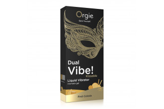 Съедобный гель Dual Vibe Pina Colada с эффектом вибрации и вкусом коктейля пина колада - 15 мл.