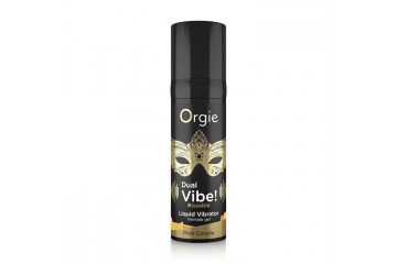 Съедобный гель Dual Vibe Pina Colada с эффектом вибрации и вкусом коктейля пина колада - 15 мл.