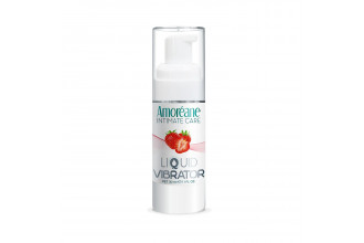 Жидкий вибратор со вкусом клубники Amoreane Strawberry - 30 мл.
