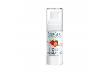 Жидкий вибратор со вкусом клубники Amoreane Strawberry - 30 мл.