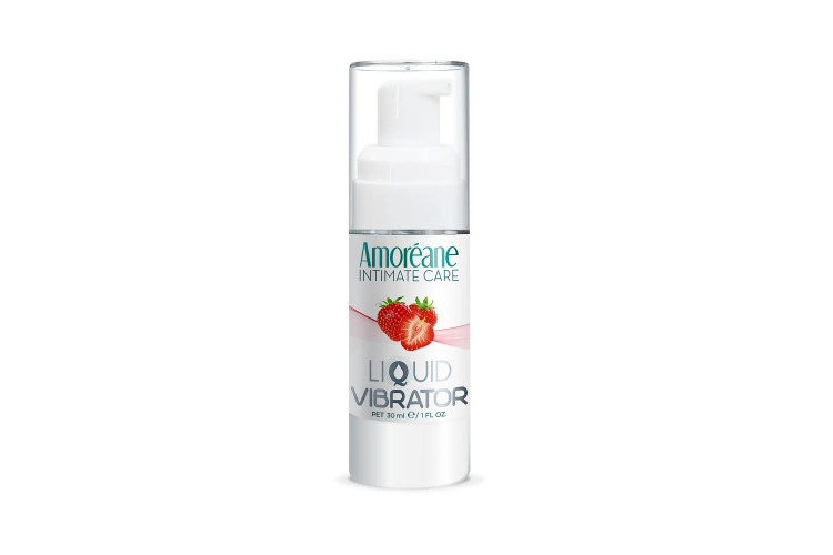 Жидкий вибратор со вкусом клубники Amoreane Strawberry - 30 мл.