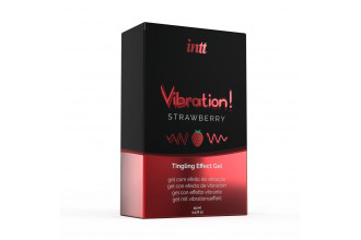 Жидкий интимный гель с эффектом вибрации Vibration! Strawberry - 15 мл.