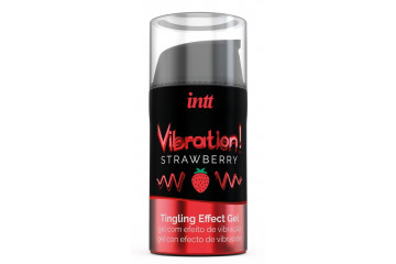 Жидкий интимный гель с эффектом вибрации Vibration! Strawberry - 15 мл.
