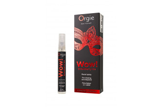 Оральный спрей ORGIE Wow! Strawberry Ice Blowjob Spray с охлаждающим и возбуждающим эффектом - 10 мл.