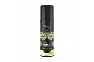Съедобный жидкий вибратор Dual Vibe! со вкусом лимонного джина с тоником - 15 мл.