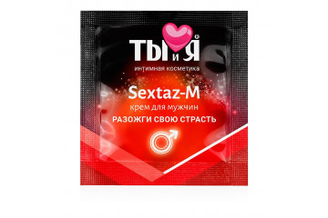 Возбуждающий крем Sextaz-M для мужчин в одноразовой упаковке - 1,5 гр.