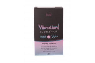 Жидкий интимный гель с эффектом вибрации Vibration! Bubble Gum - 15 мл.