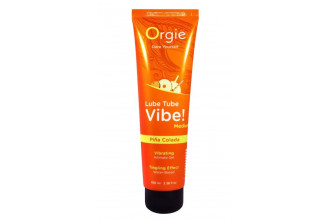 Гель с эффектом вибрации Lube Tube Vibe Medium Pina Colada - 100 мл.