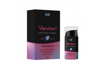 Жидкий вибратор Vibration Cotton Candy с ароматом сахарной ваты - 15 мл.