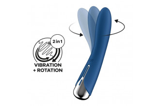 Синий вибратор-ротатор Spinning Vibe 1 - 18 см. Синий вибратор-ротатор Spinning Vibe 1 - 18 см.