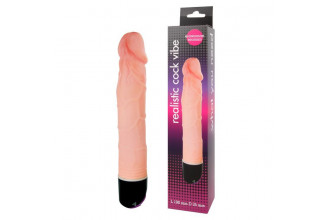 Реалистичный фаллоимитатор с ротацией Realistic Cock Vibe - 23,5 см.